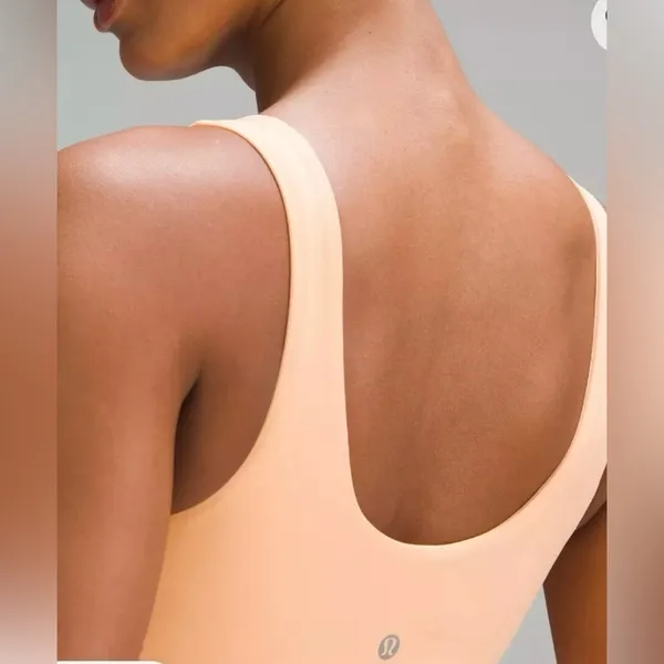 NEW Lululemon Align Dress Peach Bellini Built in Shorts Butterly Soft Size 2 - Image 5