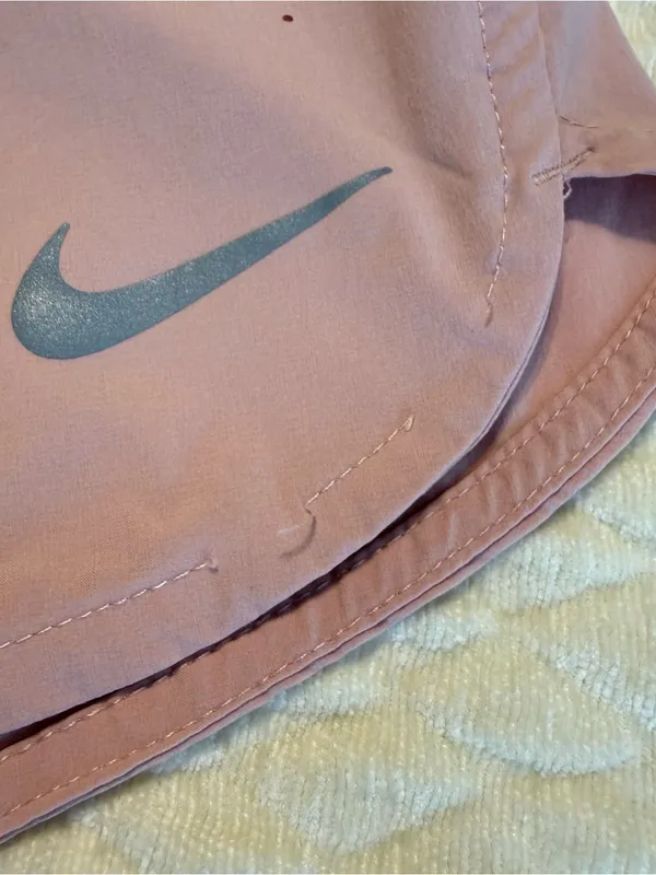 Nike Dri Fit Running Athletic Shorts Women’s Size XS Dusty Pink Loose Stitches - Image 2