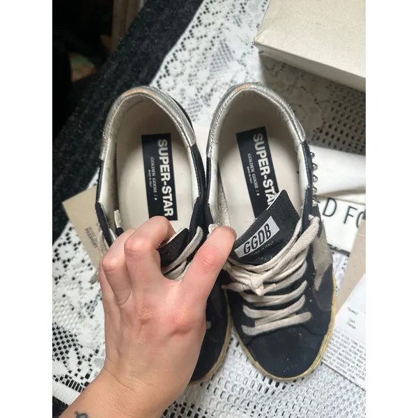 Golden Goose Super-Star Studded Leather Sneakers - Image 3