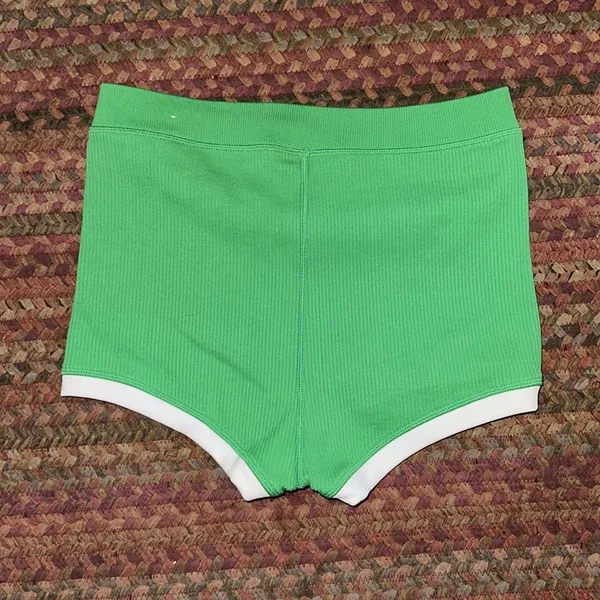 Nwot Aerie Offline Green Ribbed Shorts Hot Pants - Image 3