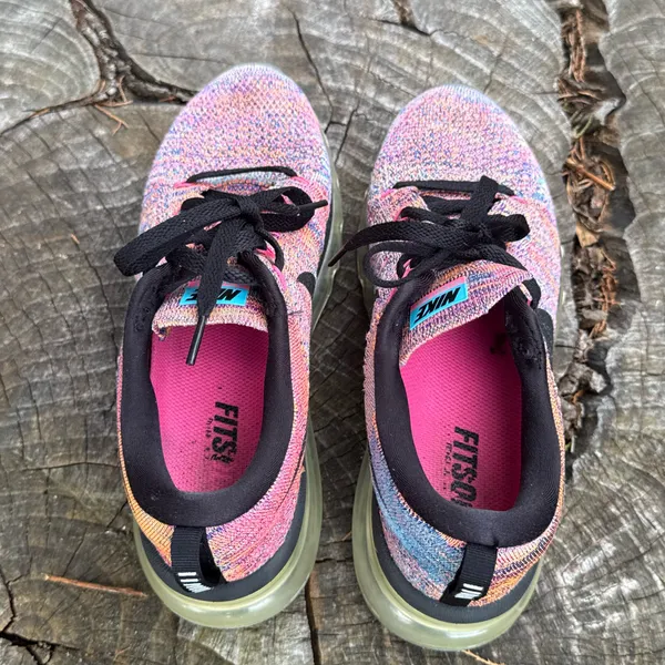 Nike Women's Flyknit Air Max Multicolor Running Shoes Sneakers Size 7 - Image 6