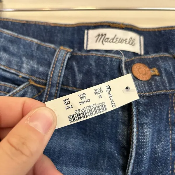 Madewell Womens Wide Leg Crop Jeans Size 26 X 23.5 F6251 Denim High Rise - Image 2