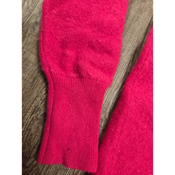 Free People Ottoman Slouchy Tunic Size M 100% cashmere Bright Pink Sweater - Image 3