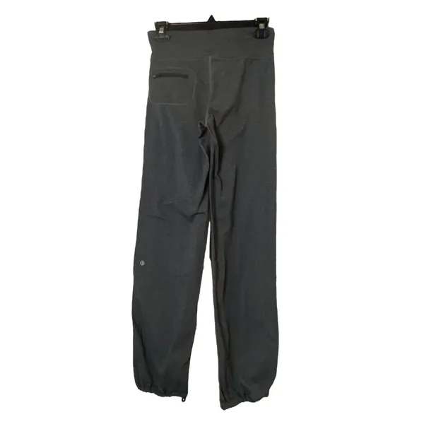 Womens Lululemon straight cut‎ grey drawstring pants with drawstring cuffs Sz XS - Image 7