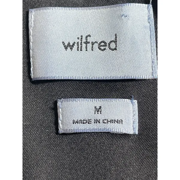 Aritzia Wilfred Shine Satin Bustier Black Square Neck Sleeveless Crop Tank Top M - Image 3