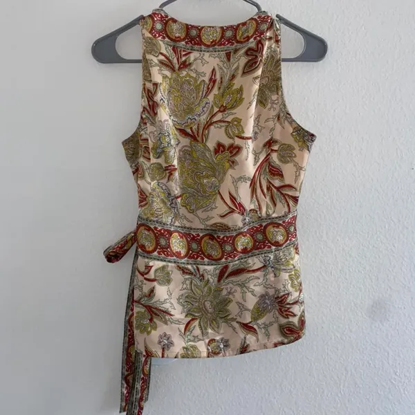 Charlotte Russe Paisley Vintage Wrap Tank Top - Image 3