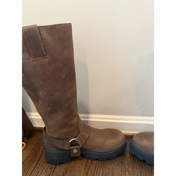 Sorel Women's JOAN FRWD™ Leather Tall Boots Tobacco Brown Sz 9.5 $275 NEW - Image 12
