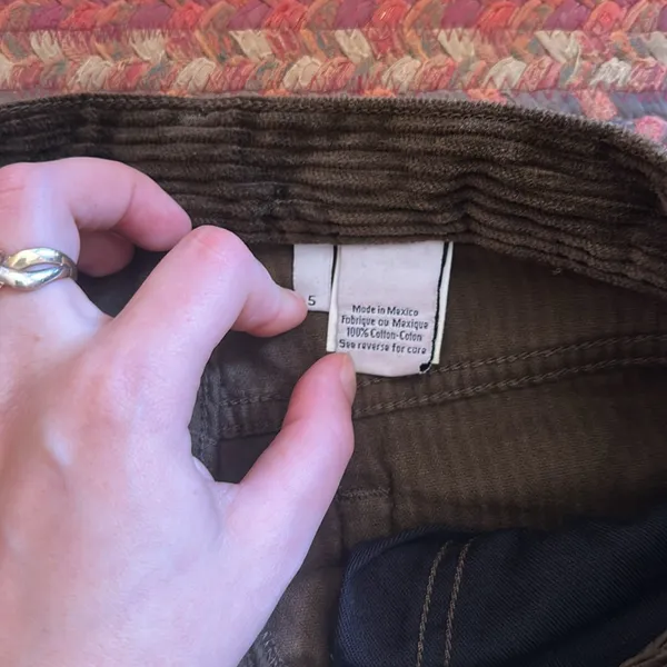 Vtg Calvin Klein Jeans Chocolate Brown Corduroy Pants - Image 3