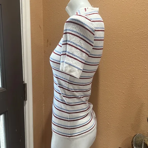 Frame striped short sleeve Ribbed t-shirt - Image 4