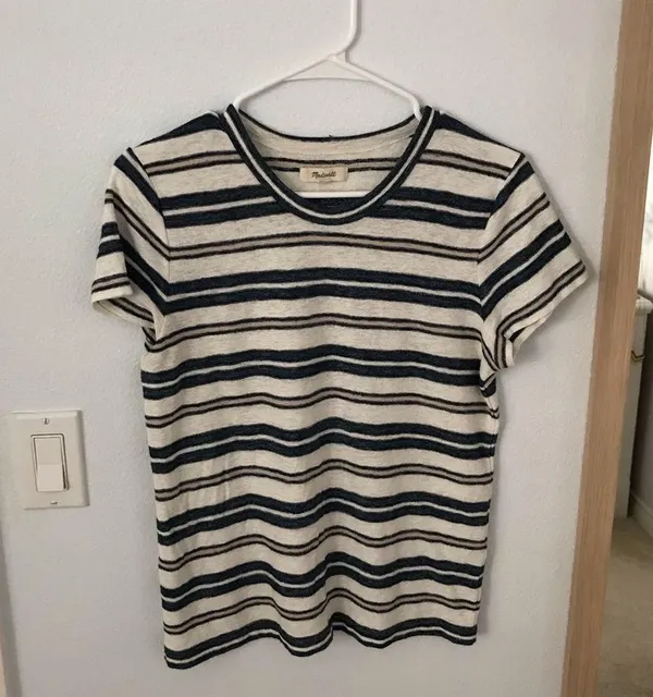 Madewell Hi-Fi Shrunken Striped Tee Vonda Stripe - Image 3