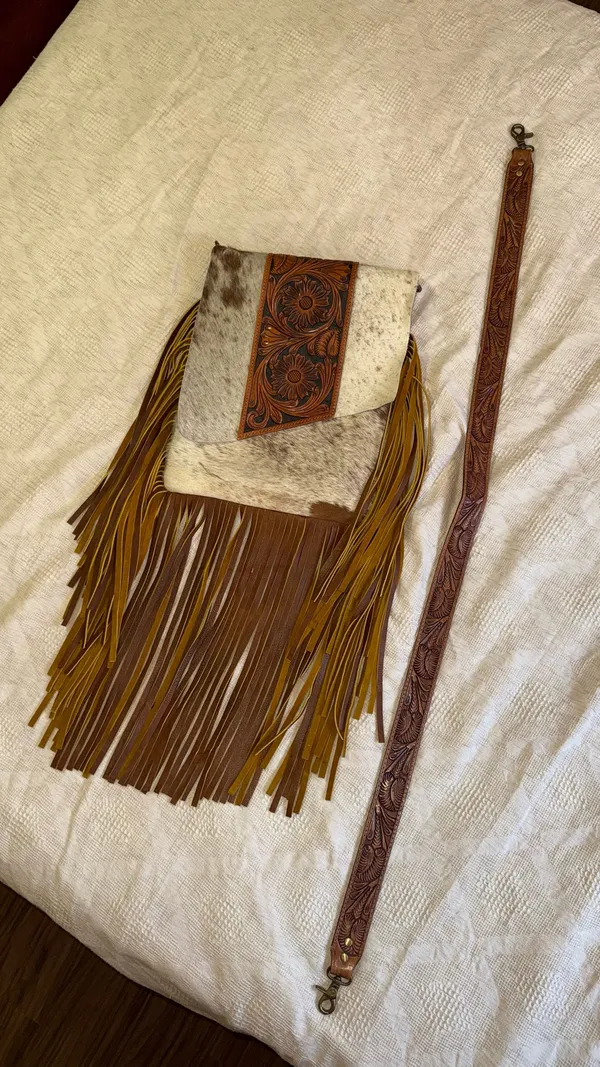 American Darling Cowhide Purse Fringe - Image 9