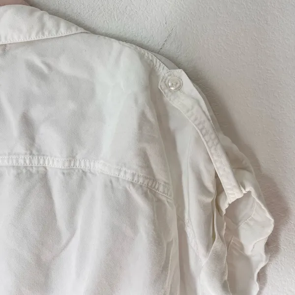 Young‎ Fabulous & Broke White Tencel Short Sleeve Utility Jumpsuit Women's XS - Image 6