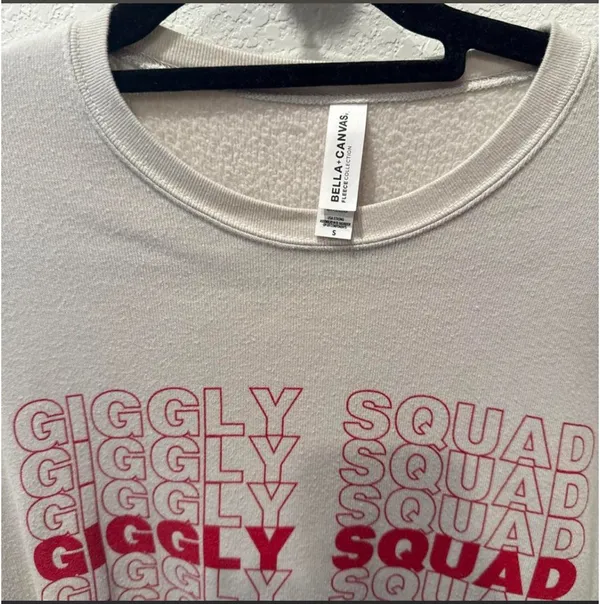 Giggly Squad Merch Sweatshirt Gray - Image 2