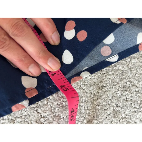 BloomChic Midi Dress Size 10 Navy Blue Polka Dot Ruffle Flutter Sleeve Smocked‎ - Image 6