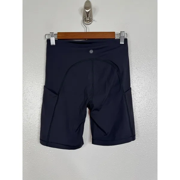 Athleta Ultimate Stash Pocket 7" Short Black High Rise Biker Shorts Womens Small - Image 2