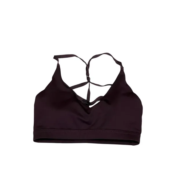 Nike Indy Dri-FIT Sports Bra Womens Petite Small Burgundy Strappy - Image 2