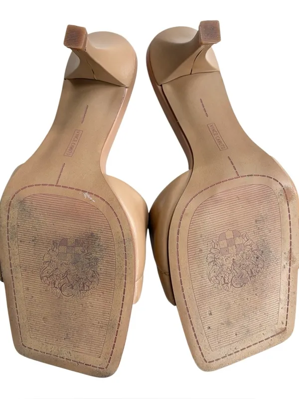 Vince Camuto Leather Alerti Heeled Sandals Tan Size 7.5 - Image 7