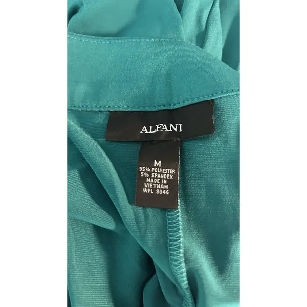 Dress NWOT Silky Green Alfani Sheath Dress Resort Office Casual SZ M - Image 5