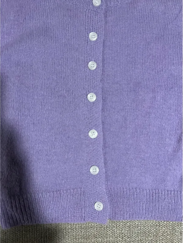 Purple Short Sleeve Sweater Size M - Image 3