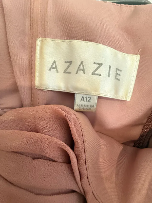 Azazie Bridesmaid Dusty Rose Dress - Image 4