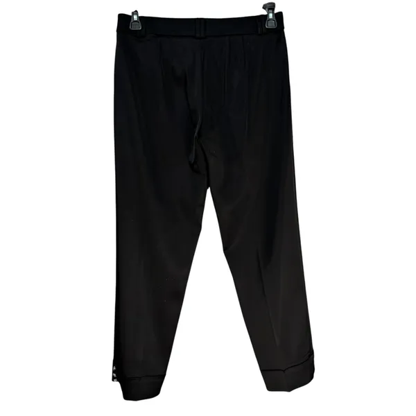 White House Black Market Black Embellished Crystal Button Ankle‎ Pants Womens 6 - Image 2