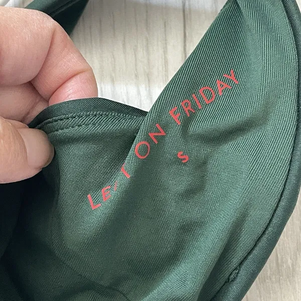 Left on Friday Bikini Top NWT pullover bralette womens Green (small) swim beach - Image 4