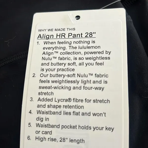 Lululemon Leggings HR Pants 28” - Image 3