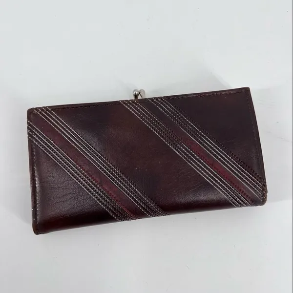 Vintage brown wallet 80s‎ Brown - Image 7