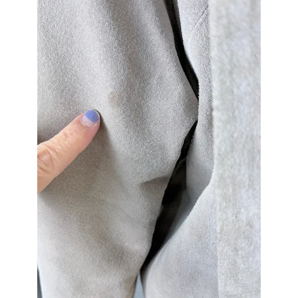 Vintage Gallery Beige Suede Jacket Womens L 80s 90s‎ Leather Coat Fall Autumn - Image 6