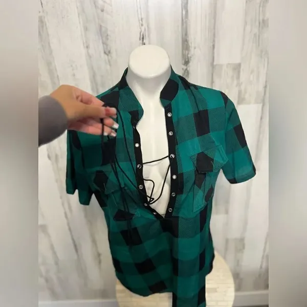 Green blouse Green Size XL - Image 5