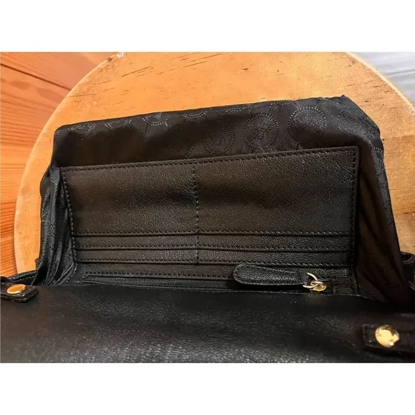Michael Kors black leather chain purse (7838) - Image 10