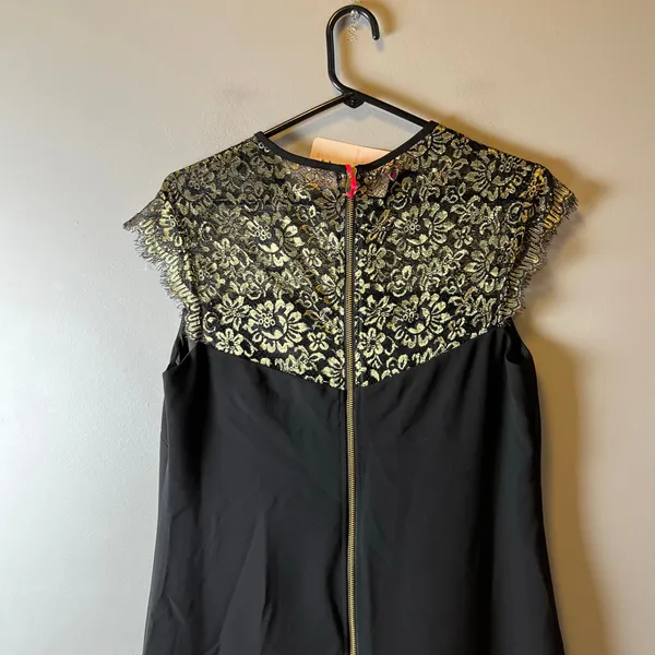 Ted Baker Lorenne Black Lace Sheath Dress US 8 Formal Classic Little Black Dress - Image 2