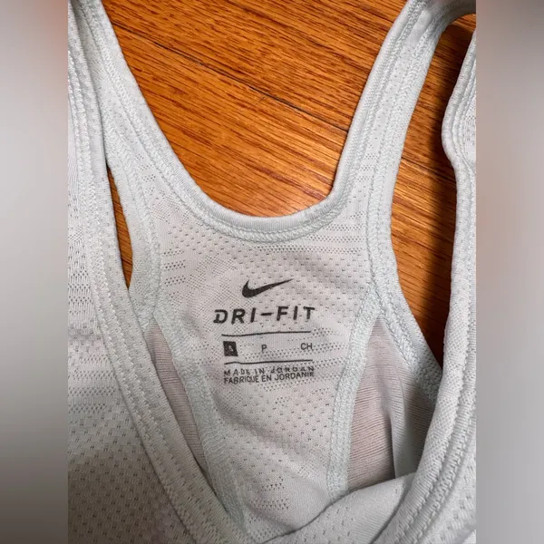 Nike Light Gray Dri-FIT Racerback Tank - Image 2