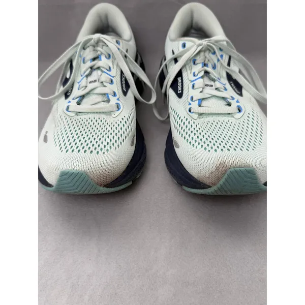Brooks Adrenaline GTS 23 Womens 9.5 Wide D Running Shoes Mint Navy 1203811D471 - Image 2