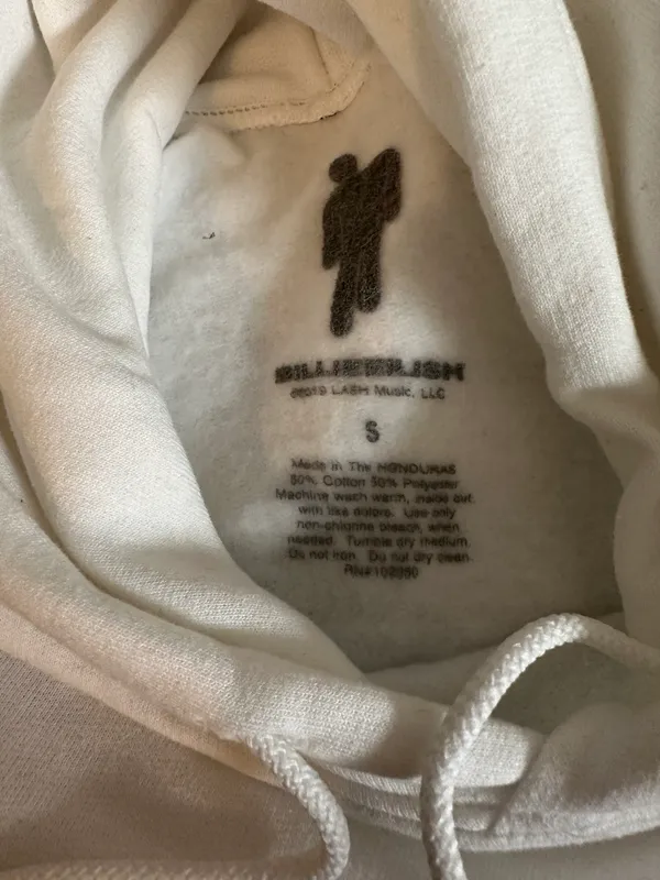 Billie Eilish White Hoodie Sweatshirt  - Image 5