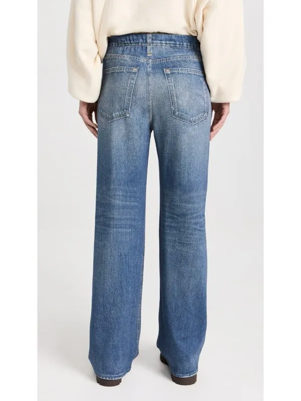 NWT rag & bone Miramar Wide Leg in Lenox Phot-Printed Faux Jean Sweat Pants XXS - Image 3