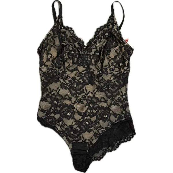NWT Popilush Lace Shapewear Bodysuit Black V Neck Backless Thong Large - Image 4