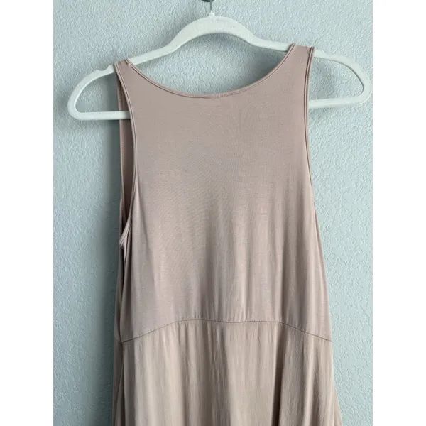 Anthropologie Gemini Mixed Media Slip Dress Mauve Pink Minimalist Romantic S - Image 5