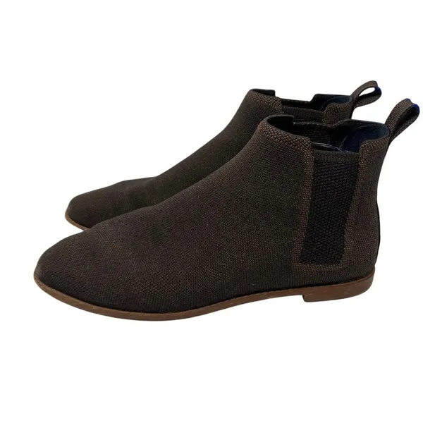 Rothy’s Merino Wool Chocolate Brown Knit Chelsea Booties 9 - Image 4
