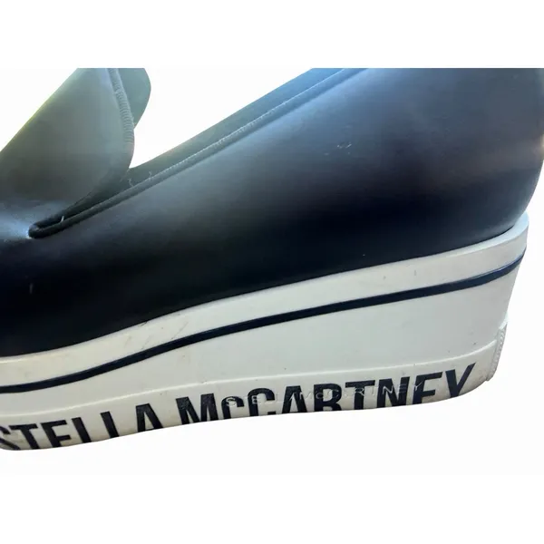 Stella McCartney Black Chunky Platform Loafers Sneaker Wedge Logo Slide 37 $525 - Image 3