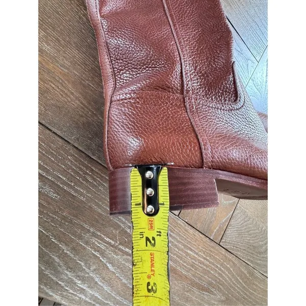 Tory Burch Kiernan 35MM Tumbled Leather Riding Boots Almond Size 7‎ - Image 12