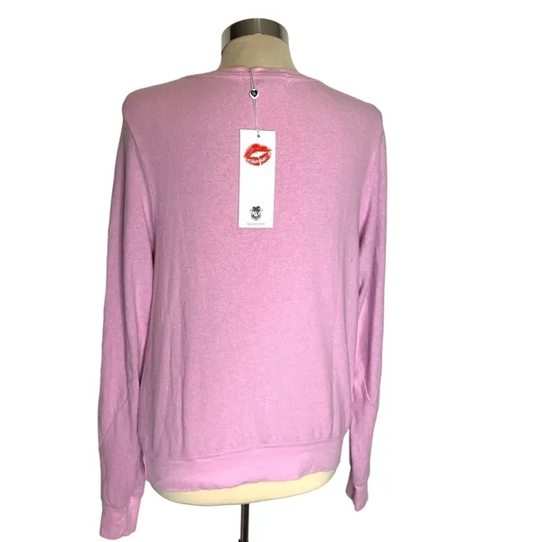 NWT Wildfox Wine is my‎ Yoga beach sweatshirt Sz S - Image 3