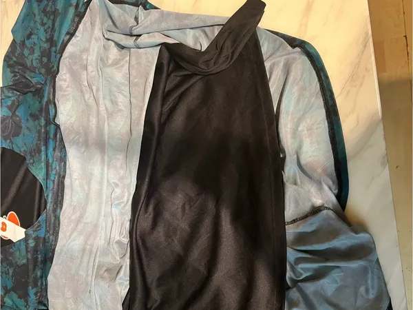 Cider Plus 4XL Teal Black Floral Mesh V-Neck Bell Sleeve Mini Dress NWT - Image 8