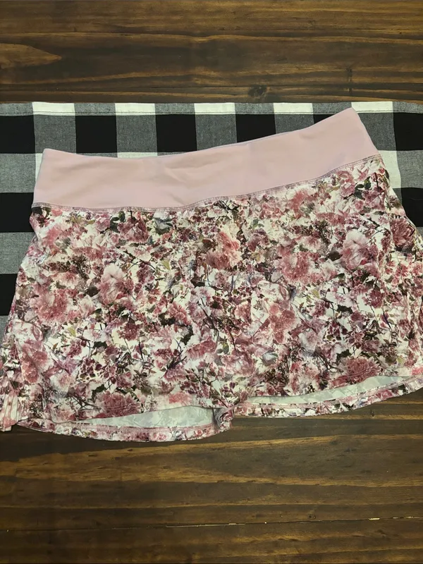 Lululemon Play Off The Pleats Skirt Blossom Spritz Multi Pink Chalk Size 8 - Image 5