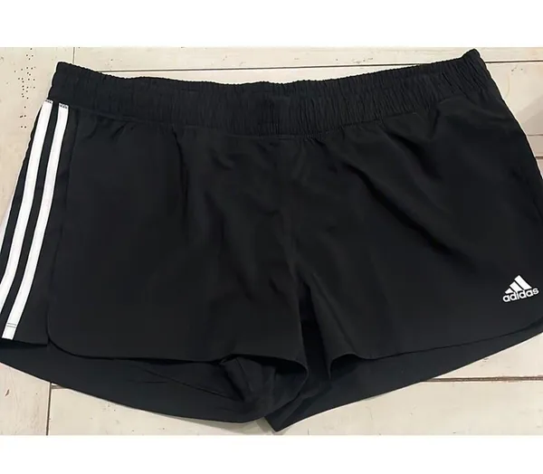 Adidas Shorts Athletic Pacer 3S Knit Shorts 3” Inseam AeroReady Womens XL Black - Image 3