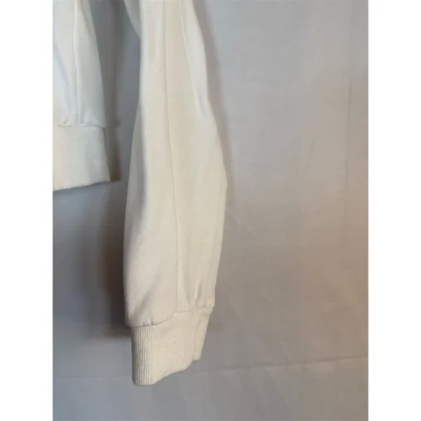 Brandy Melville ZAFUL Cropped Full Zip Hoodie Jacket Womens Size S White Casual - Image 10