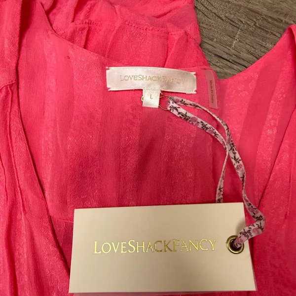 Love Shack Fancy- Rena Dress- Watermelon Ice size large‎ NWT - Image 7