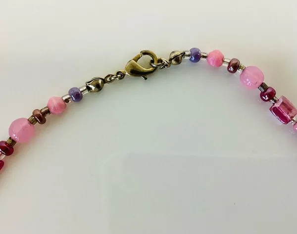 Large Pendant Necklace Pink - Image 6