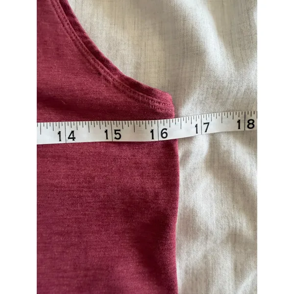 Vuori Lux Racerback Performance Tank Top Burgundy Women's Size Med Heathered - Image 4