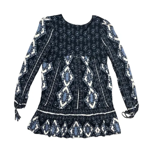 Free People Down by the Bay Navy Blue Tunic Dress XS - Image 9